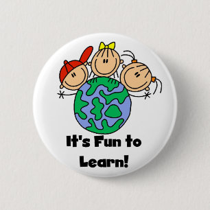 Bóton Redondo 5.08cm É divertimento a aprender