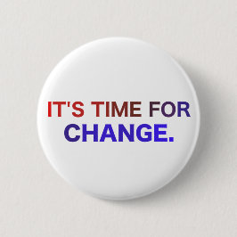 Bóton Redondo 5.08cm É hora para o botão da mudança