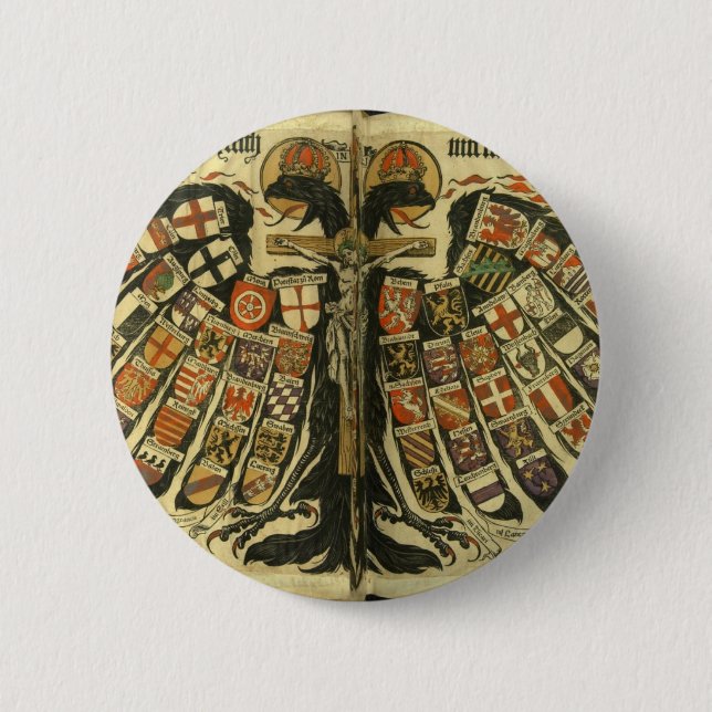 Bóton Redondo 5.08cm Eagle dobro austríaco (Frente)