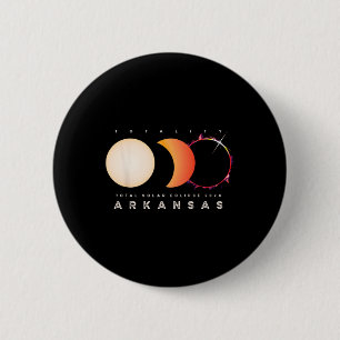 Bóton Redondo 5.08cm Eclipse 2024 Astronomy Total do Arkansas