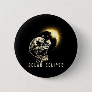 Bóton Redondo 5.08cm Eclipse Solar 2024 Total Eclipse 8 de abril de 202
