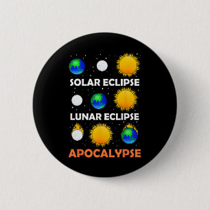 Bóton Redondo 5.08cm Eclipse Solar Espaço do Professor de Ciência Lunar