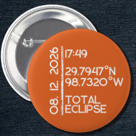 Bóton Redondo 5.08cm Eclipse Solar Laranja Personalizado 2026