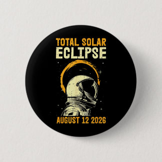 Bóton Redondo 5.08cm Eclipse Solar Total Arte 12 de Agosto de 2026