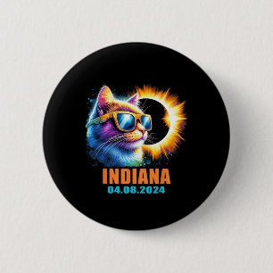 Bóton Redondo 5.08cm Eclipse Solar Total de Indiana 2024