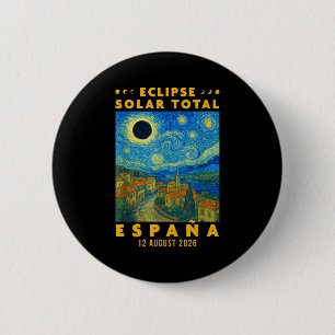 Bóton Redondo 5.08cm Eclipse Solar Total Espanha 2026