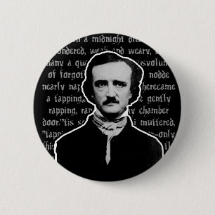 Bóton Redondo 5.08cm Edgar Allan Poe