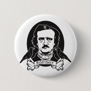 Bóton Redondo 5.08cm Edgar Allan Poe