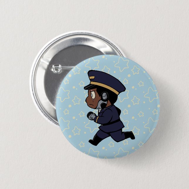 Bóton Redondo 5.08cm Edin em Execução - Botão Segundo Contato (Frente & Verso)