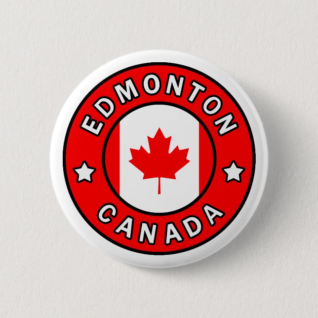 Bóton Redondo 5.08cm Edmonton Canada (Frente)