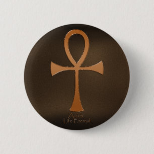 Bóton Redondo 5.08cm Egyptian Copper-effect ANKH Buttons