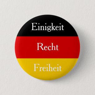 Bóton Redondo 5.08cm Einigkeit Recht Freiheit Personalizável Alemão