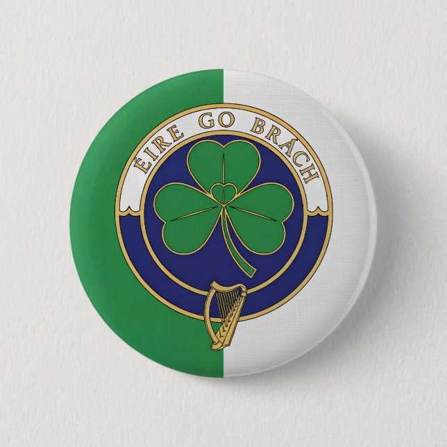 Bóton Redondo 5.08cm Éire go Brách - Irlanda para Sempre (Frente)