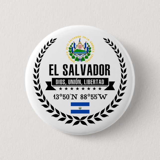 Bóton Redondo 5.08cm El Salvador (Frente)