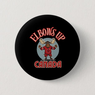 Bóton Redondo 5.08cm Elbows Up Canadá Trotamundos Alce Canadá Jersey de