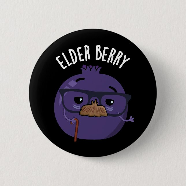 Bóton Redondo 5.08cm Elder berry Funny Berry Pun (Frente)