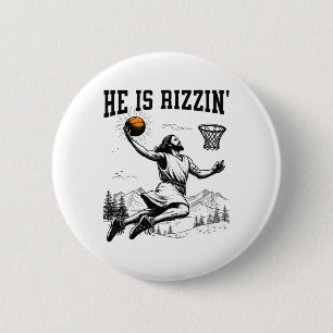 Bóton Redondo 5.08cm Ele É Risen Rizzin Páscoa Jesus Christian Faith B