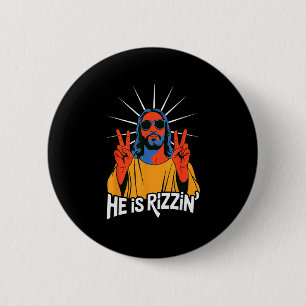 Bóton Redondo 5.08cm Ele É Rizzin Engraçado Jesus Meme Humor Cristão Ri