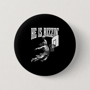 Bóton Redondo 5.08cm Ele É Rizzin Engraçado Jesus Sketll Meme Páscoa Cr