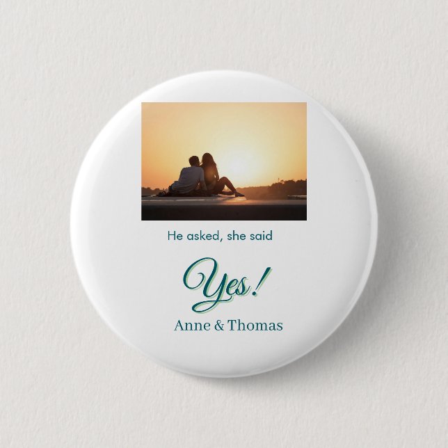 Bóton Redondo 5.08cm Ele perguntou que ela disse que sim, foto usada co (Frente)