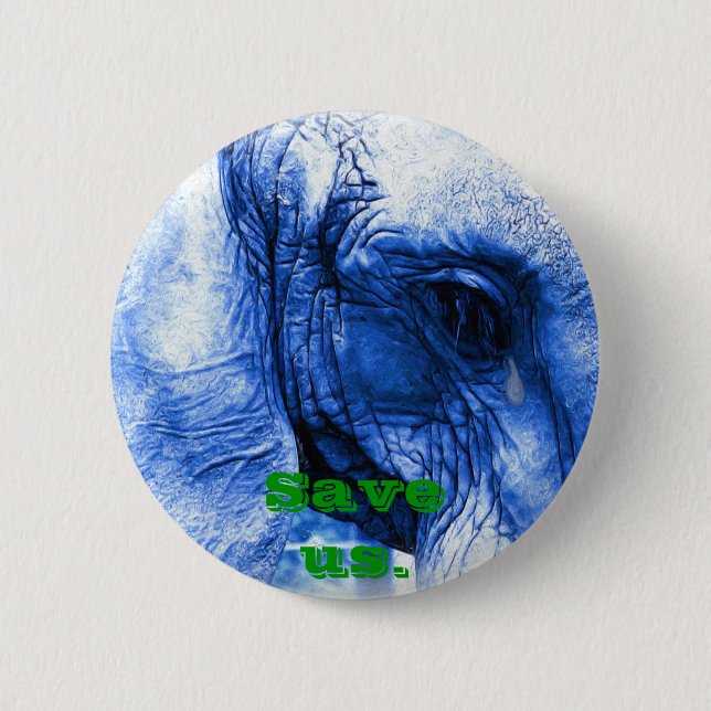 Bóton Redondo 5.08cm Elefante com lágrimas (Frente)