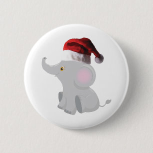 Bóton Redondo 5.08cm Elefante de Natal