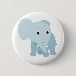 Bóton Redondo 5.08cm Elefante para Bebê