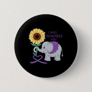 Bóton Redondo 5.08cm Elefante Que Eu Vou Lembrar Por Você Girassol Heim