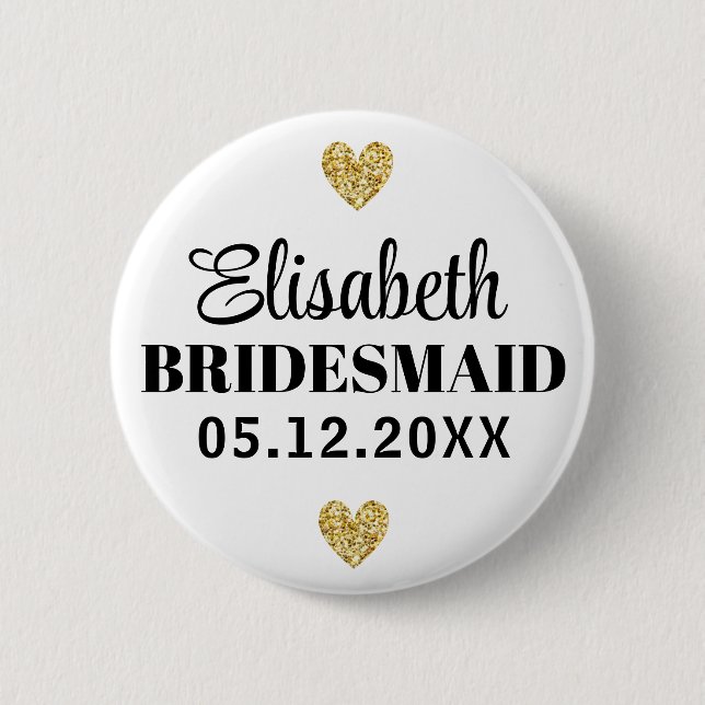 Bóton Redondo 5.08cm Élégant et Simple Pour Demoiselle D'Honneur (Frente)