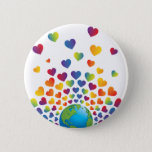 Bóton Redondo 5.08cm Elegant Minimalist Colorful Rainbow Heart Design<br><div class="desc">Elegant Minimalist Colorful Rainbow Heart Design for everyone by Edward Eksi</div>