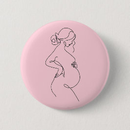 Bóton Redondo 5.08cm Elegant Mom-to-Be Baby Shower Favor Pin