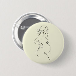 Bóton Redondo 5.08cm Elegant Mom-to-Be Baby Shower Favor Pin