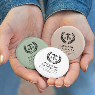 Bóton Redondo 5.08cm Elegante de Graduação Escolar de Enfermagem Person