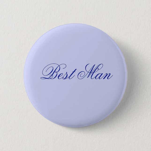 Bóton Redondo 5.08cm Elegante Melhor Homem Azul (Frente)