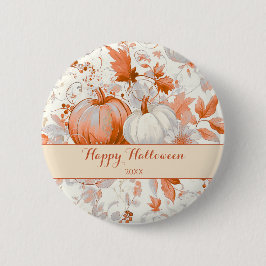 Bóton Redondo 5.08cm Elegante Outono Chinoiserie Halloween 