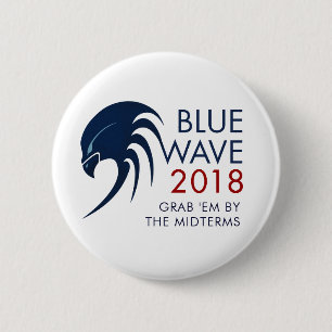 Bóton Redondo 5.08cm Eleição 2018 azul do prazo médio da resistênci