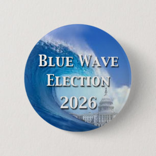 Bóton Redondo 5.08cm Eleição da Onda Azul 2026
