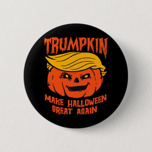 Bóton Redondo 5.08cm Eleição de Abóbora do Halloween Trumpkin