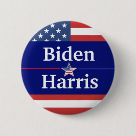Bóton Redondo 5.08cm Eleição de Biden e Harris American Flag 2020