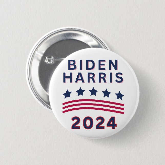 Bóton Redondo 5.08cm Eleição De Biden Harris 2024 (Frente & Verso)