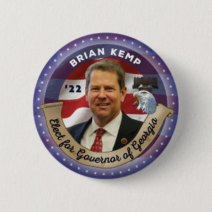 Bóton Redondo 5.08cm Eleição de Brian Kemp para o Governador da Geórgia