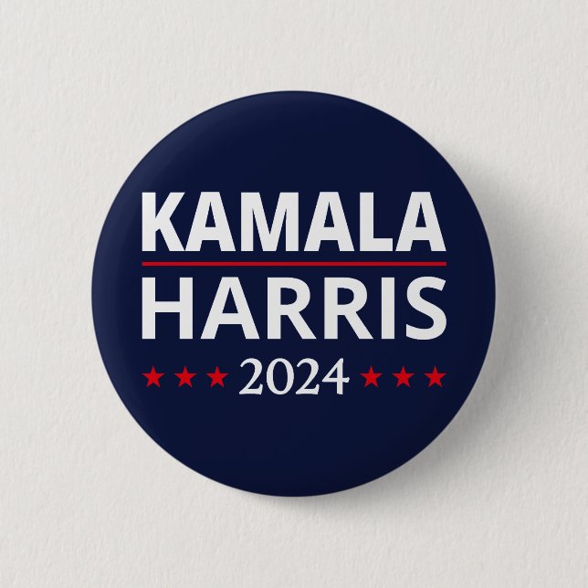 Bóton Redondo 5.08cm Eleição de Kamala Harris 2024 III (Frente)