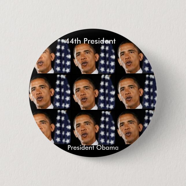 Bóton Redondo 5.08cm Eleição do 44< Obama (Frente)