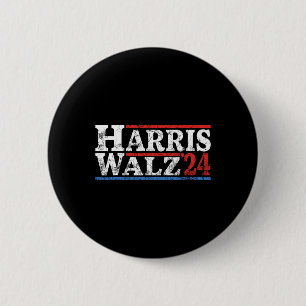Bóton Redondo 5.08cm Eleição Kamala Harris Tim Waltz 2