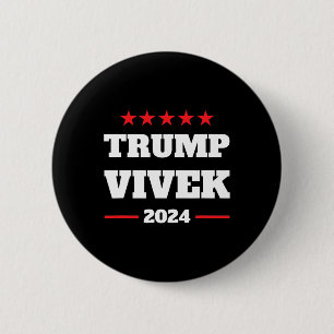 Bóton Redondo 5.08cm Eleição Negligenciada Pro Donald Trump Vivek 2024