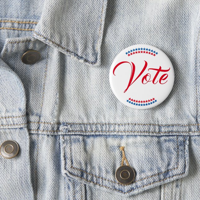 Bóton Redondo 5.08cm Eleição Presidencial Americana Patriótica em 2024 (Vote USA American Presidential Election Patriotic Button)