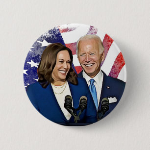 Bóton Redondo 5.08cm Eleição Presidencial de Biden e Harris 2020