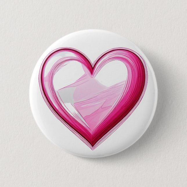 Bóton Redondo 5.08cm Elemento AMOR SNS 3D bonito eu te amo (Frente)