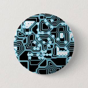 Bóton Redondo 5.08cm Elétron - azul/preto
