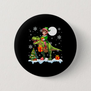 Bóton Redondo 5.08cm Elf Andando T-rex Árvore de Natal Luzes Coloridas